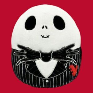 NWT Disney Squishmallows Jack Skellington Valentine's 8" Plush Nightmare Before